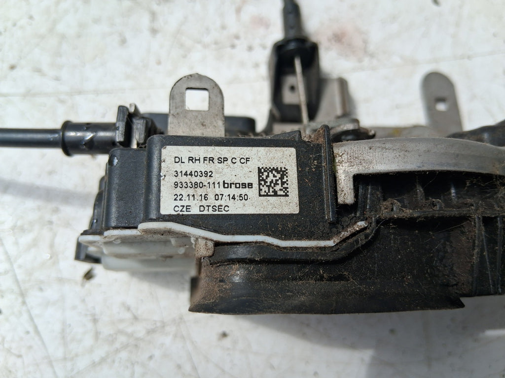 2016 VOLVO V40 OSF DRIVER SIDE FRONT DOOR LOCK MECHANISM 31440392