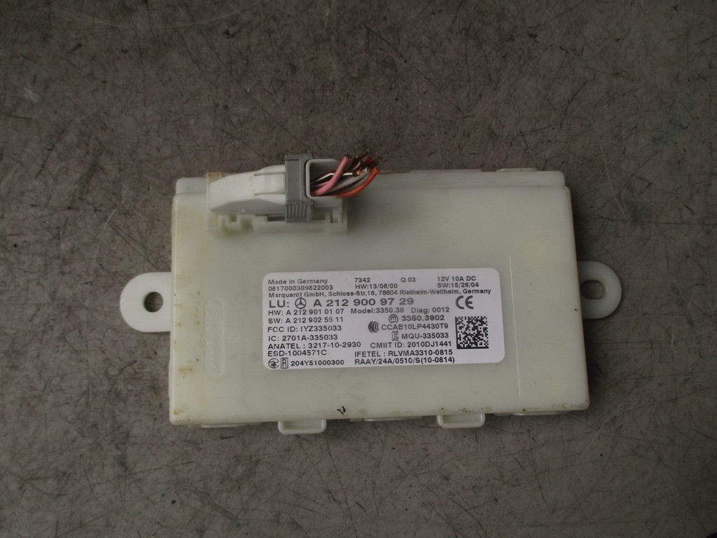 2017 MERCEDES BENZ A CLASS W176 KEYLESS ENTRY CONTROL MODULE A2129009729