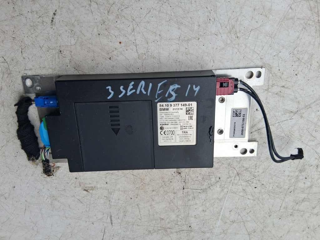 2014 BMW 3 SERIES F31 BLUETOOTH TELEMATICS CONTROL MODULE 9377149