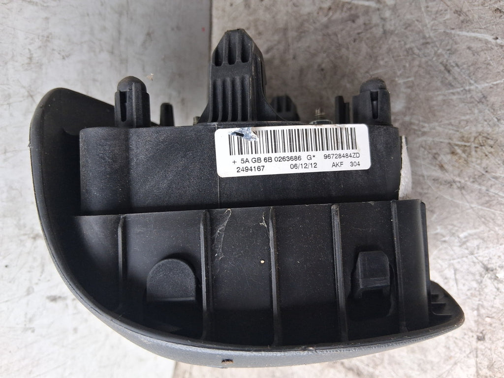 2012 PEUGEOT 208 STEERING WHEEL AIRBAG BLACK