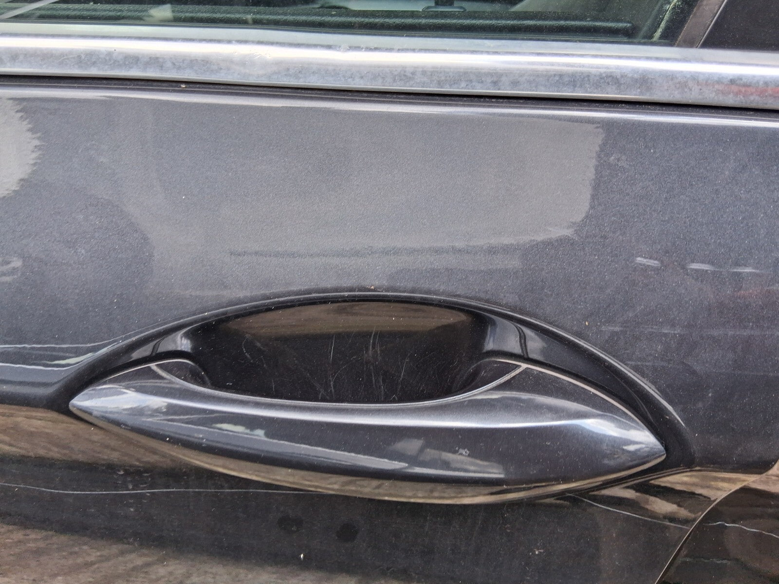 2012 BMW 5 SERIES F10 NSF PASSENGER SIDE FRONT LEFT EXTERIOR DOOR HANDLE GREY
