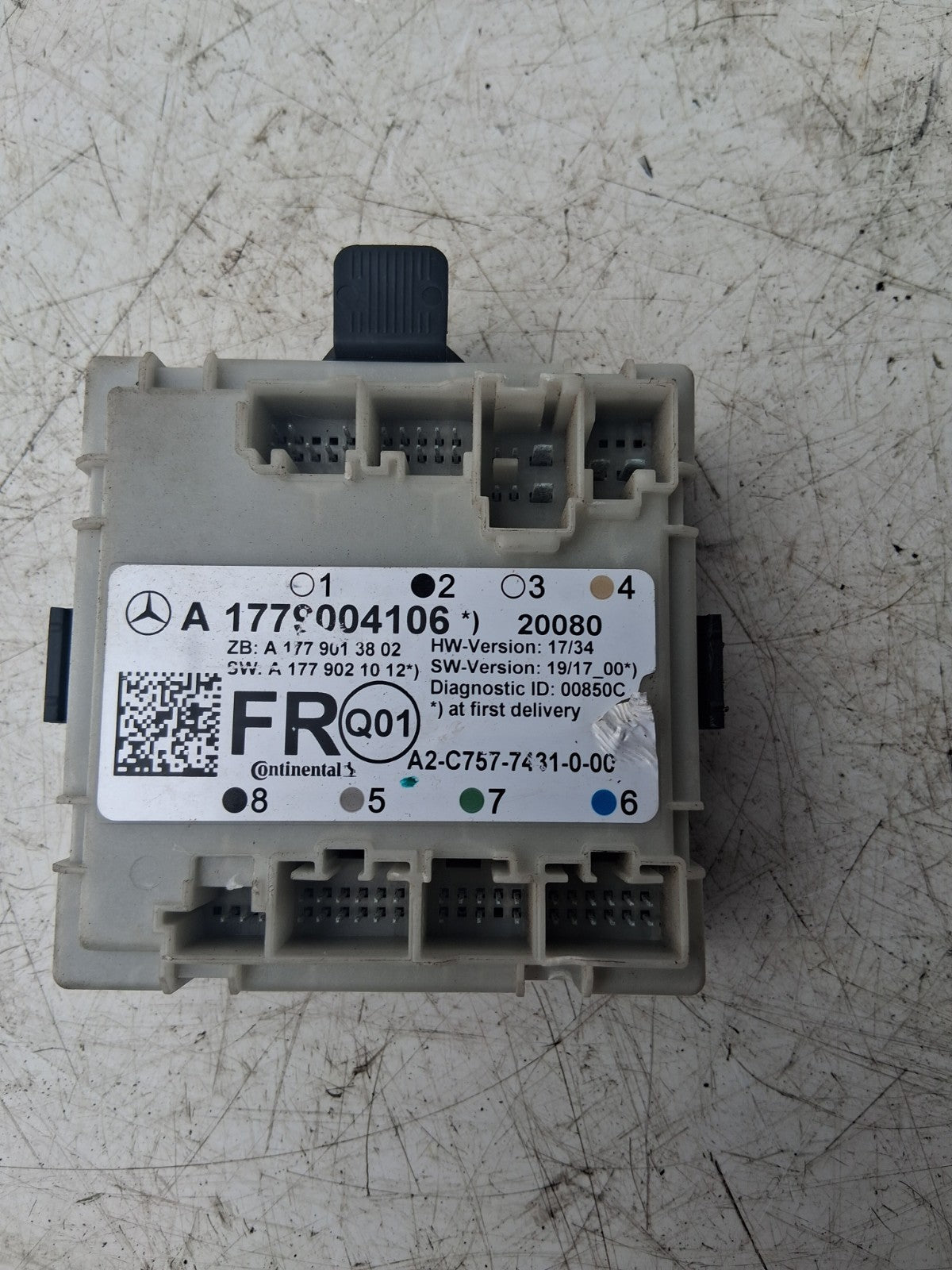 2020 MERCEDES A CLASS W177 OSF DRIVER RIGHT SIDE DOOR CONTROL MODULE A1779004106