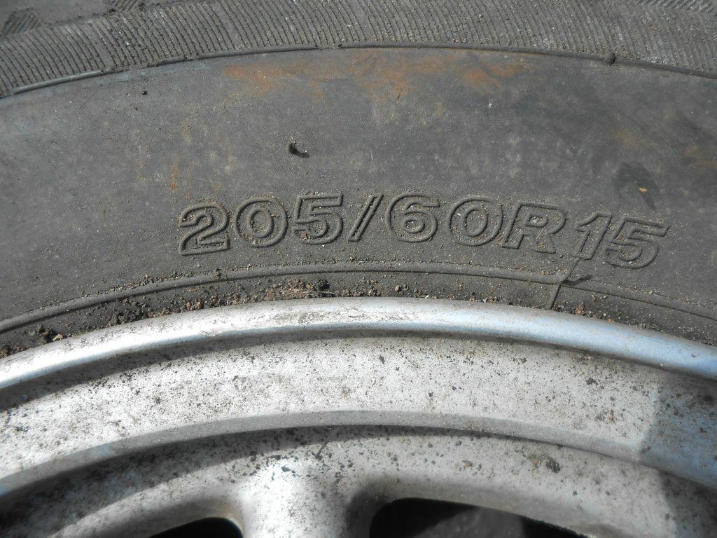 BMW 5 SERIES E34 1992 ALUMINIUM ALLOY WHEEL & TYRE 5 STUD 205/60 R15 FIREHAWK