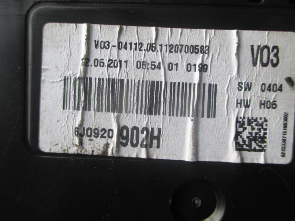 SEAT IBIZA 2011 1.6 DIESEL SPEEDOMETER INSTRUMENT CLUSTER 6J0920902H