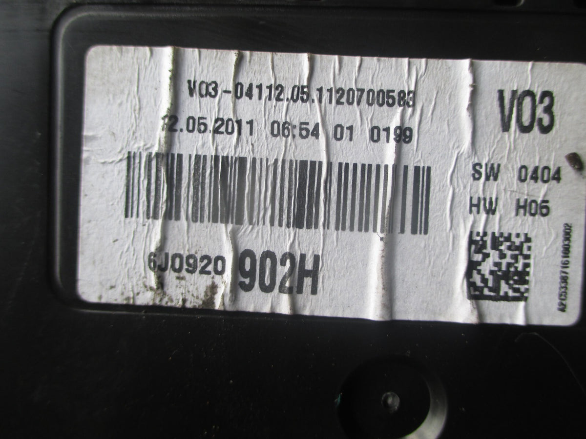 SEAT IBIZA 2011 1.6 DIESEL SPEEDOMETER INSTRUMENT CLUSTER 6J0920902H