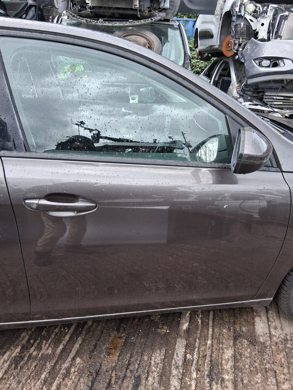 2015 PEUGEOT 308 MK2 ESTATE OSF DRIVER SIDE FRONT RIGHT BARE DOOR GREY MOKA KKS