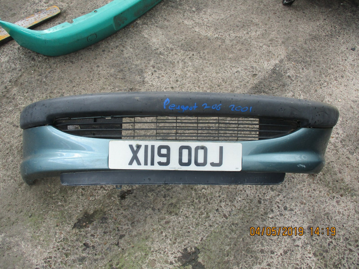 PEUGEOT 206 COMPLETE FRONT BUMPER GREEN