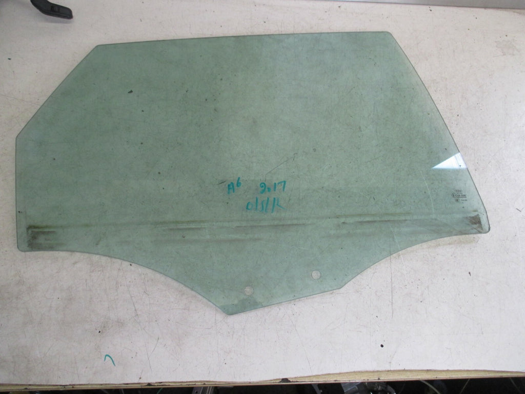 AUDI A6 2017 C7 OSR REAR DRIVER SIDE DOOR WINDOW GLASS