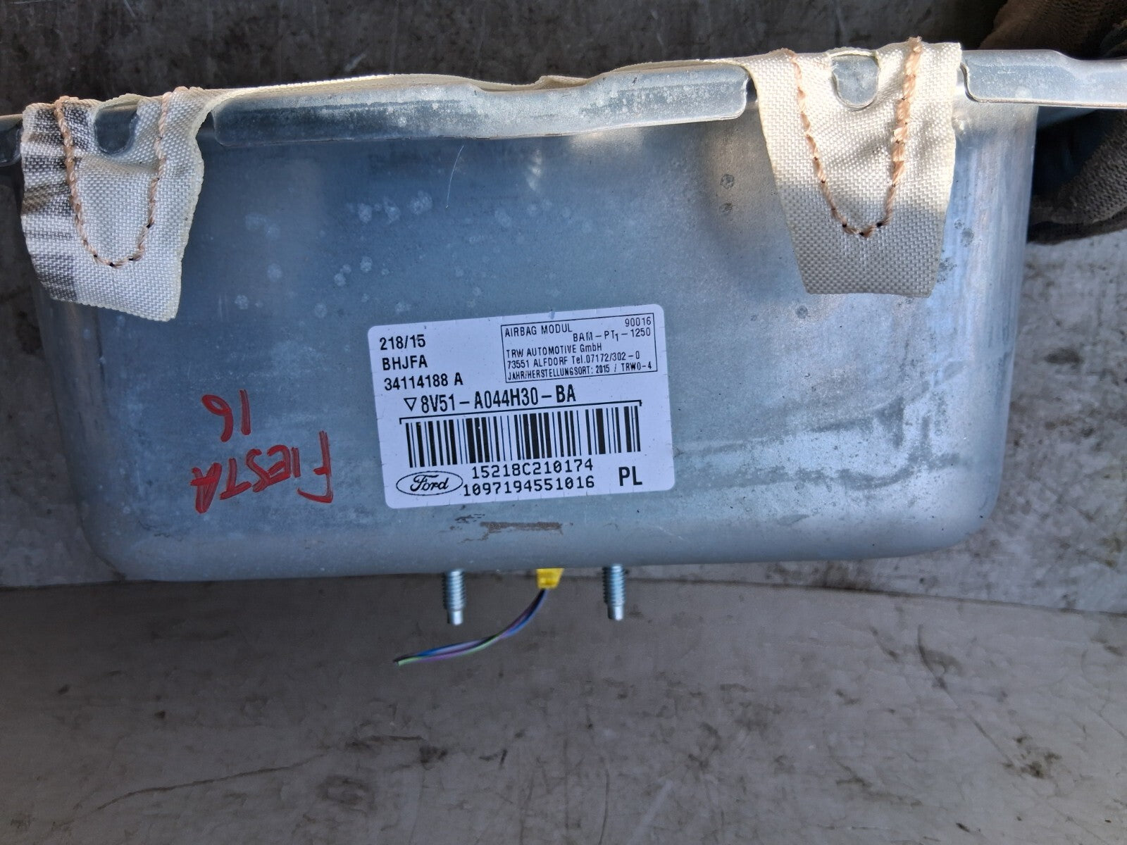 FORD FIESTA MK7 2016 NSF PASSENGER SIDE DASHBOARD AIRBAG MODULE 8V51A044H30BA