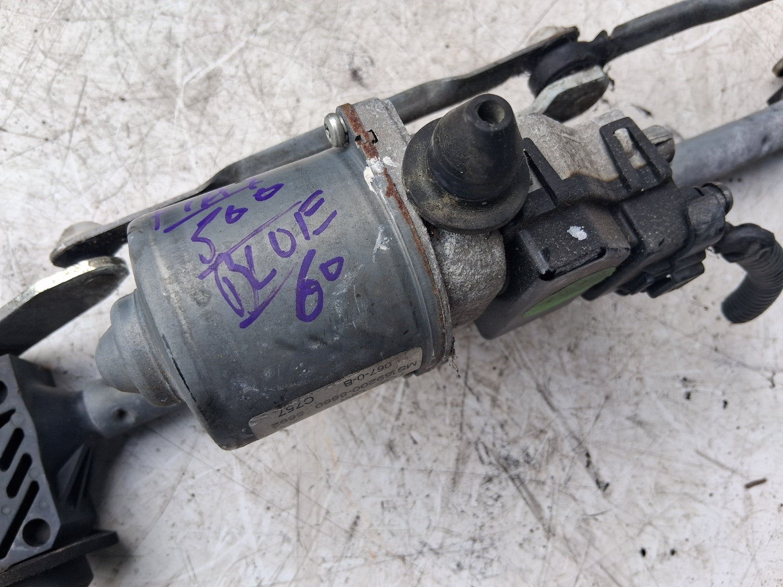 2010 FIAT 500 LOUNGE MK1 FRONT WINDSCREEN WIPER MOTOR LINKAGE MS1592008660