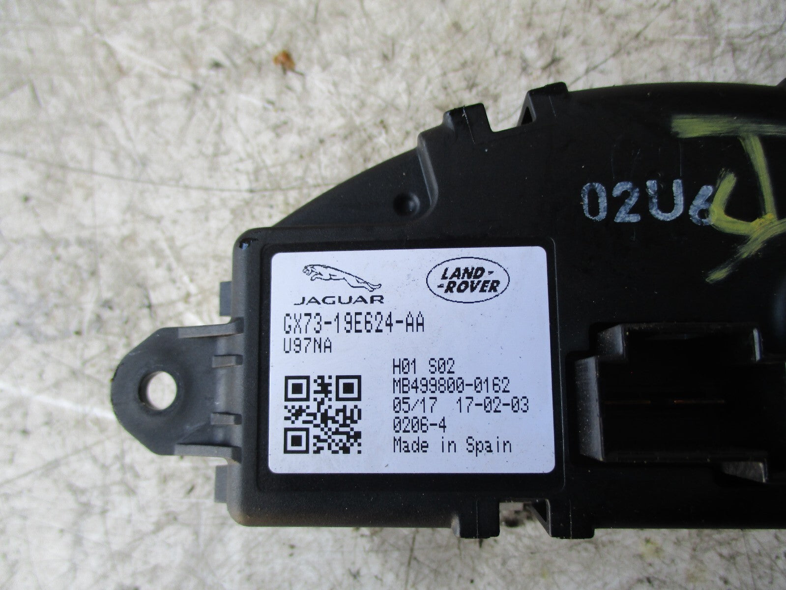 JAGUAR XE 2017 HEATER BLOWER MOTOR FAN RESISTOR GX7319E624AA