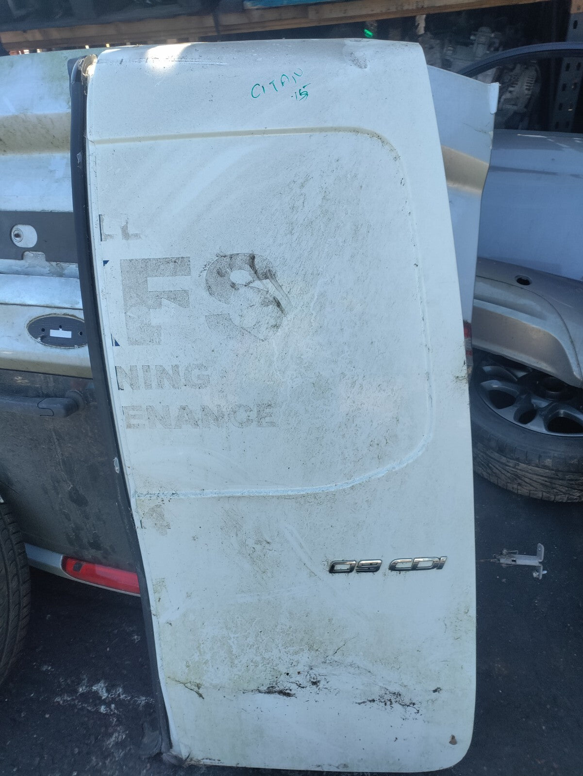 MERCEDES CITAN W415 2015 OSR DRIVER SIDE REAR COMPLETE DOOR WHITE
