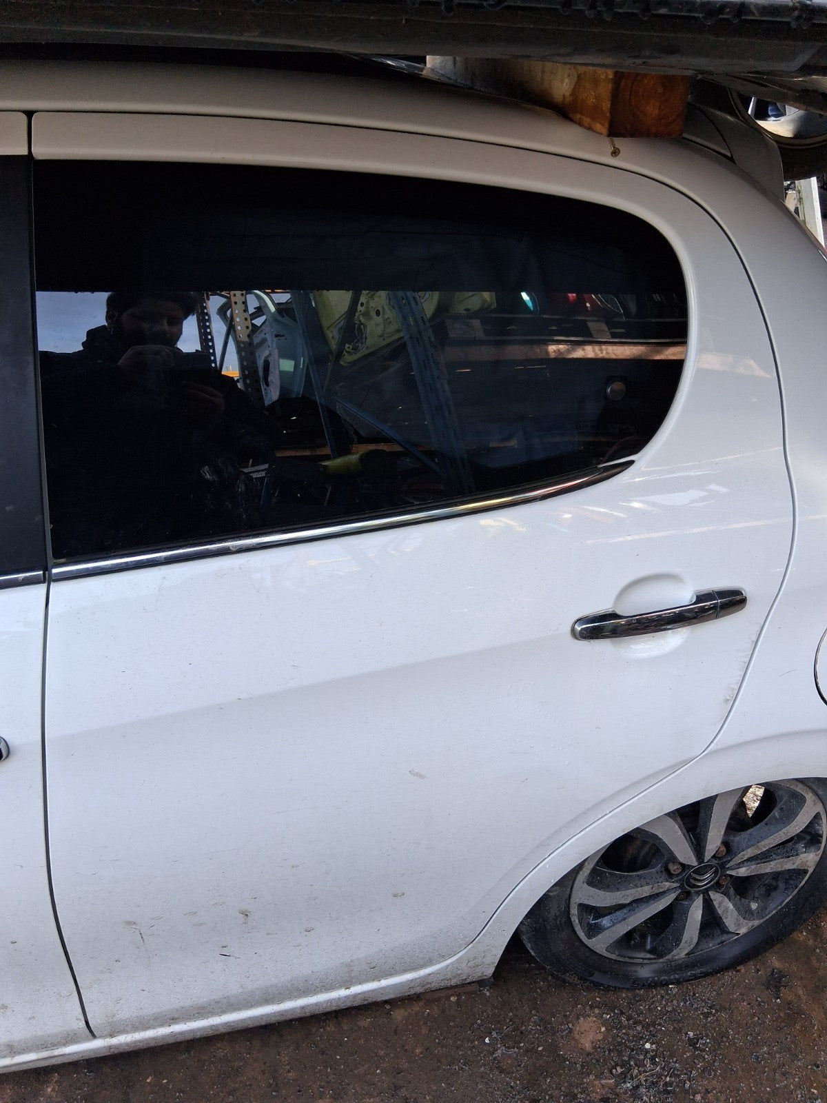 2018 CITROEN C1 MK2 NSR PASSENGER SIDE REAR COMPLETE DOOR LIPIZAN WHITE KWD