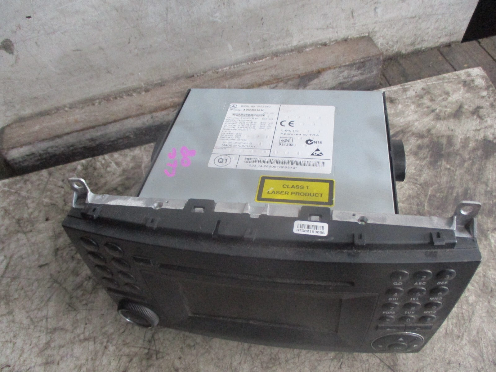 MERCEDES BENZ CLC 2008 W203 RADIO CD PLAYER HEAD UNIT A2038703494
