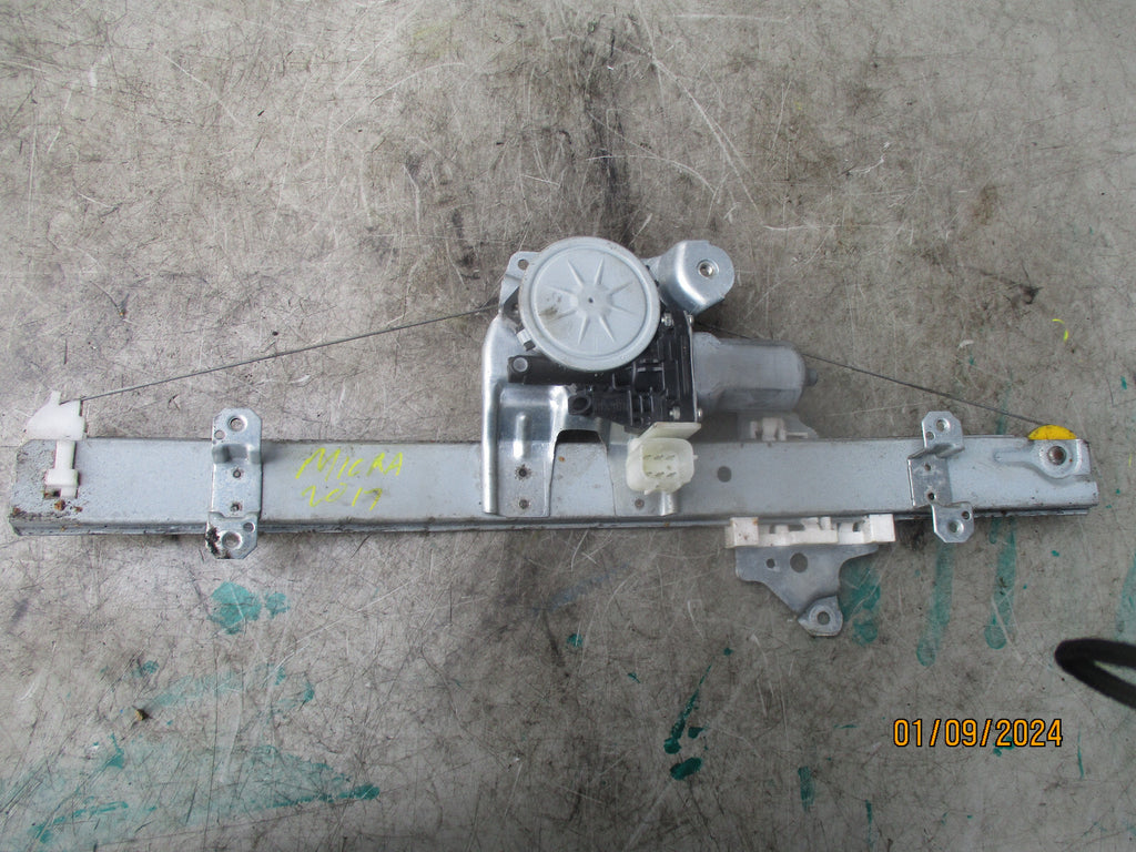 NISSAN MICRA K14 2017 DRIVERS FRONT WINDOW REGULATOR MECHANISM OSF 807315FA1A