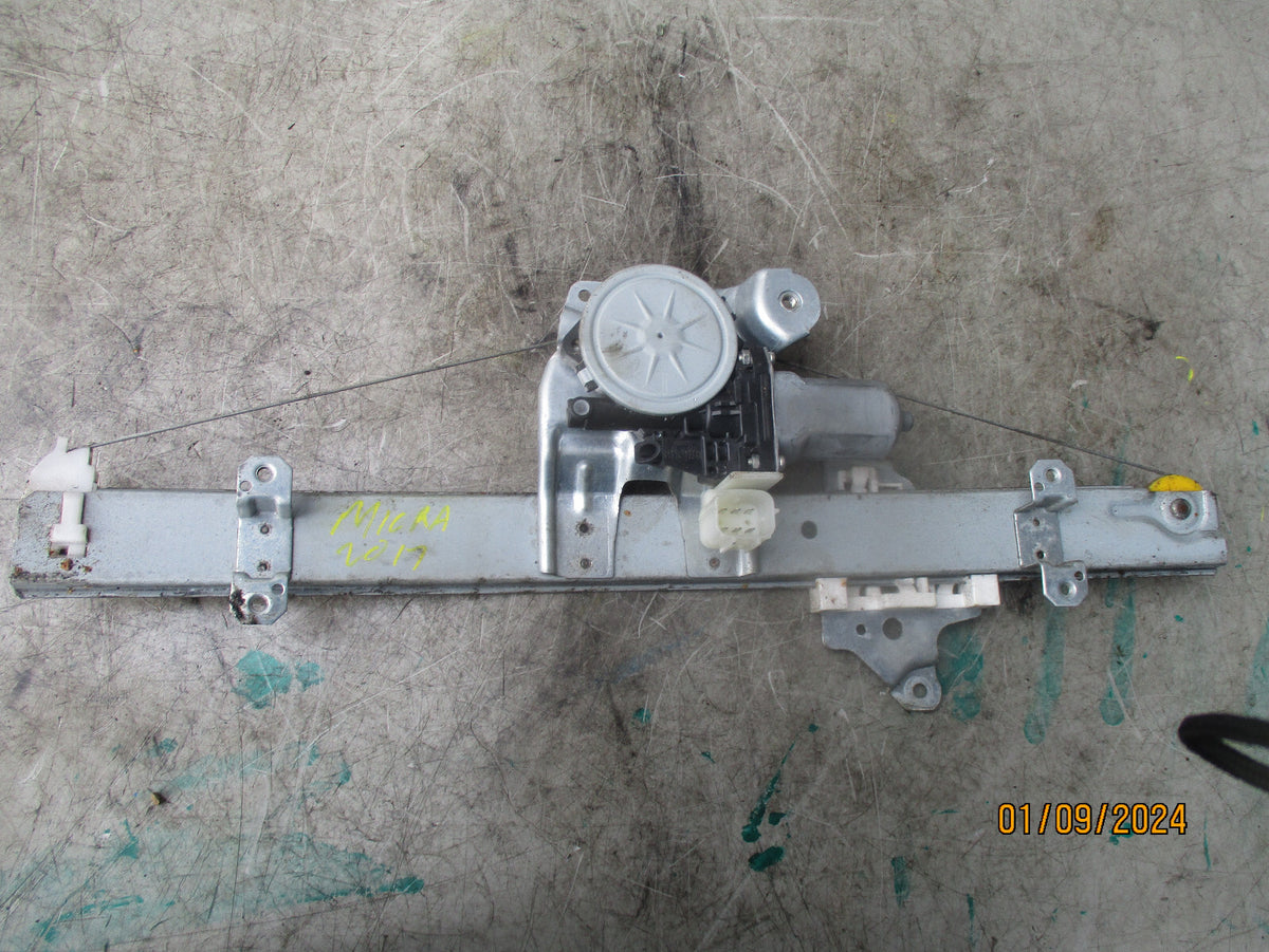 NISSAN MICRA K14 2017 DRIVERS FRONT WINDOW REGULATOR MECHANISM OSF 807315FA1A