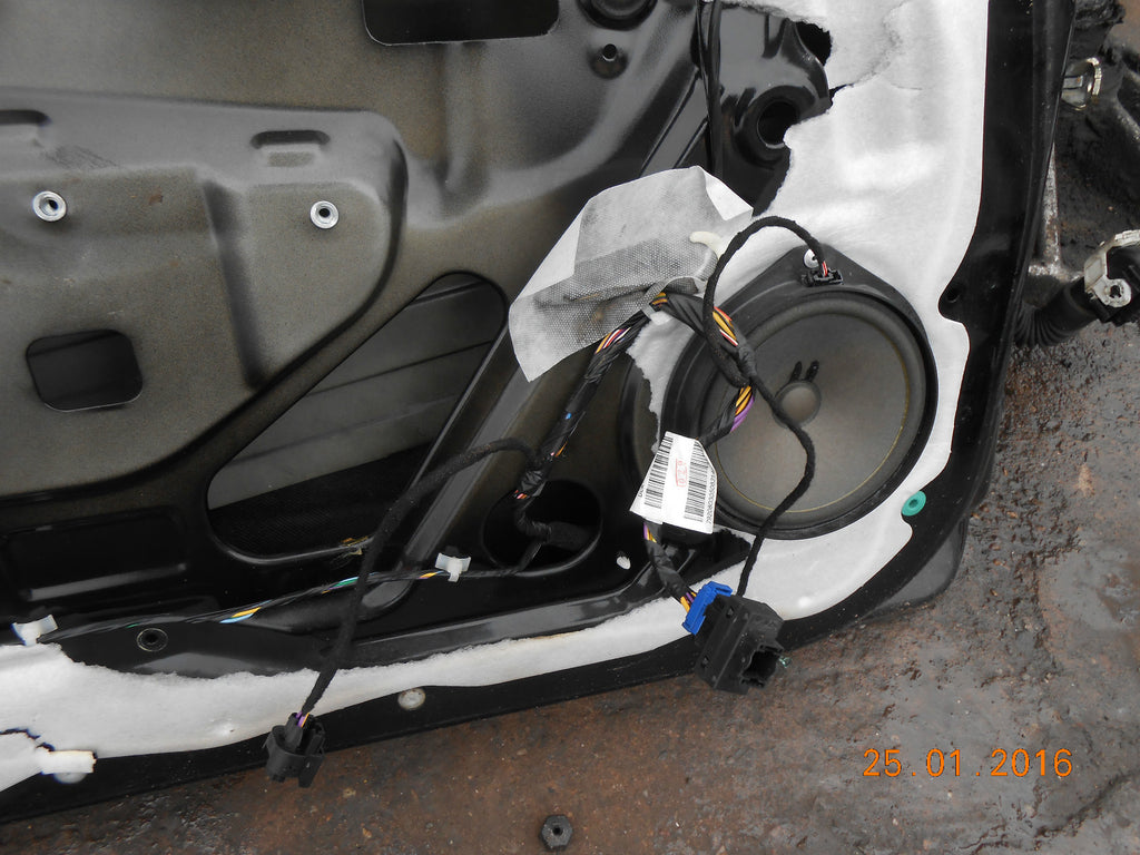 FIAT GRANDE PUNTO 2009 3 DOOR NS PASSENGER SIDE DOOR BLACK DAMAGED SIDE