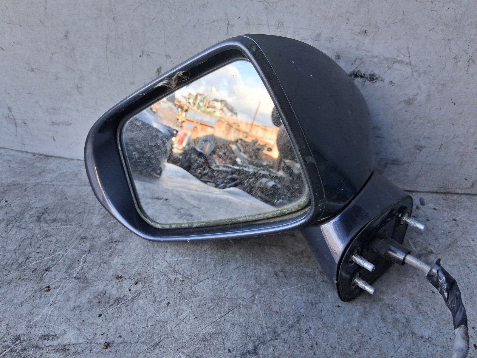 2007 HONDA JAZZ MK2 NSF PASSENGER SIDE FRONT LEFT POWER FOLD WING MIRROR BLUE