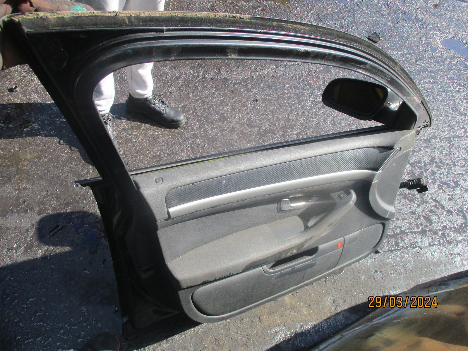 AUDI A8 D3 4E 2008 NSF PASSENGER SIDE FRONT DOOR MATT BLACK