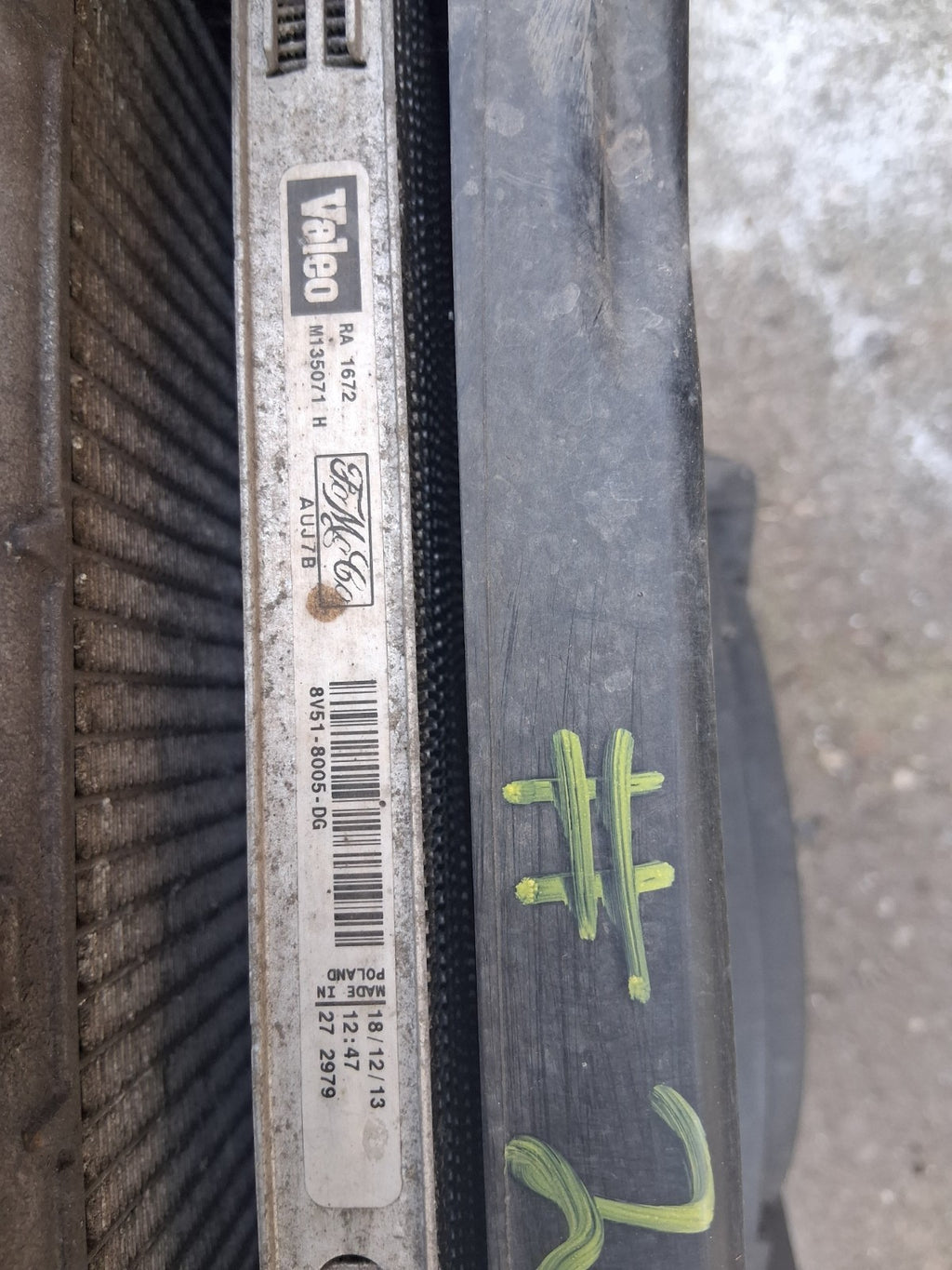 2013 FORD FIESTA MK7 1.5 DIESEL RADIATOR RAD PACK 8V518005DG