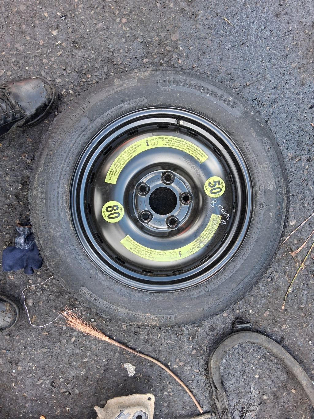 2008 MERCEDES B CLASS W245 16 INCH SPACE SAVER SPARE WHEEL WITH TYRE 125/90R16