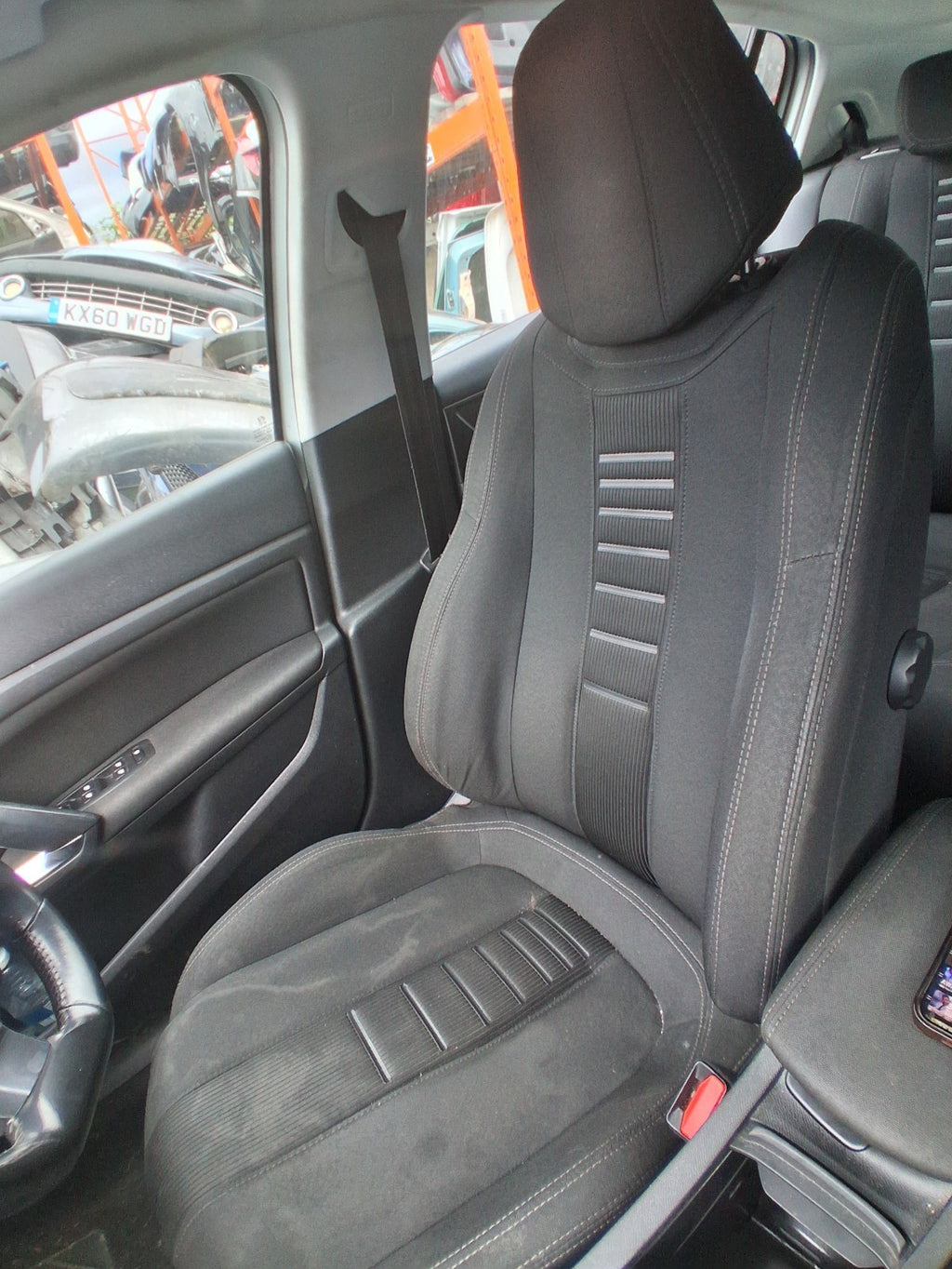 2014 PEUGEOT 308 MK2 OSF DRIVER SIDE FRONT COMPLETE SEAT HALF LEATHER