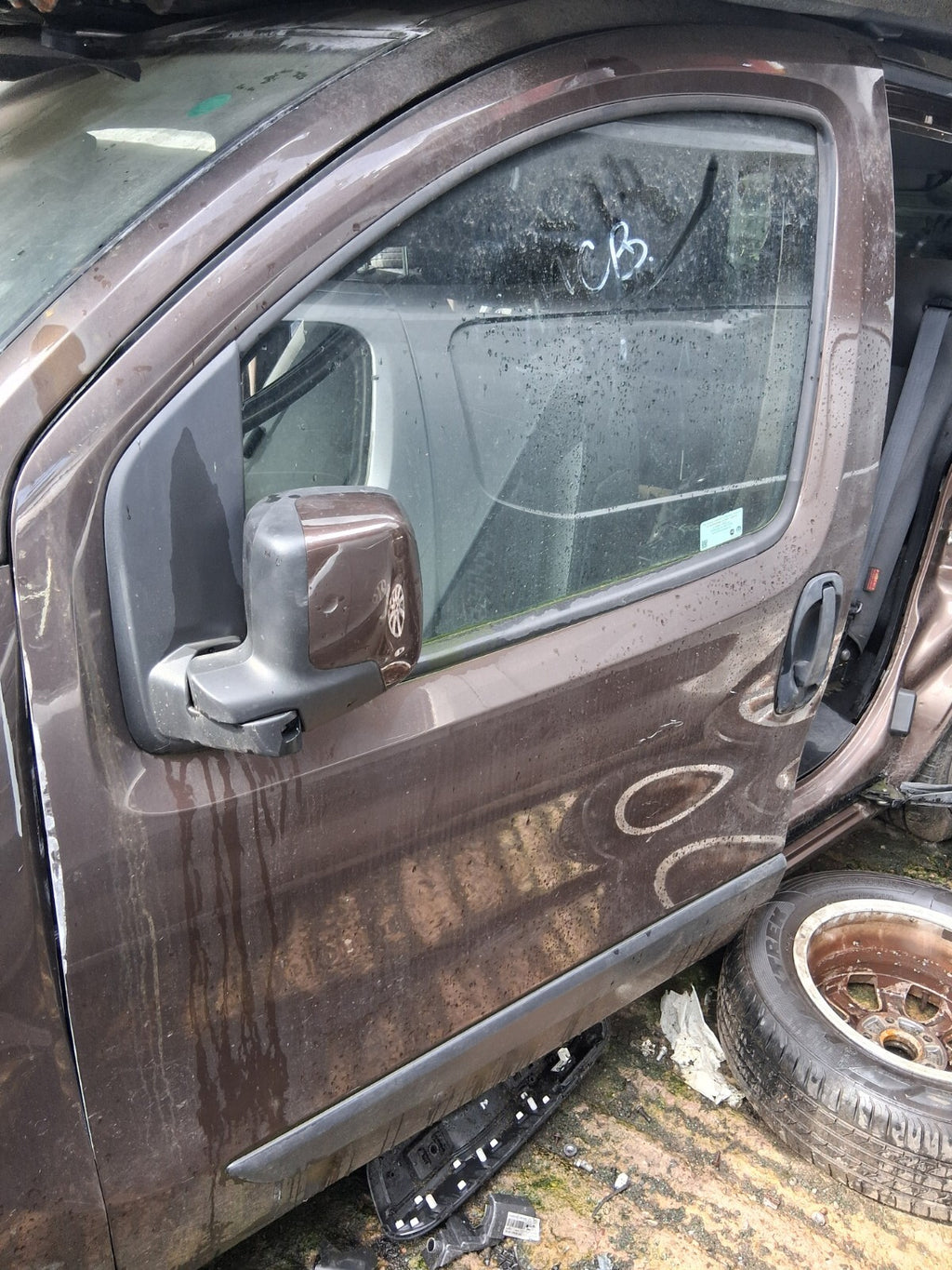 2019 FIAT FIORINO QUBO NSF COMPLETE FRONT DOOR MAGNETICO BRONZE METALLIC 444