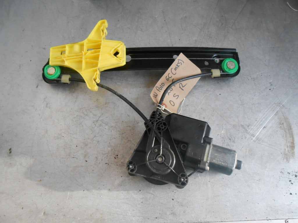 VW VOLKSWAGEN POLO 6C (MK5) 5 DOOR OSR DRIVER REAR WINDOW REGULATOR & MOTOR