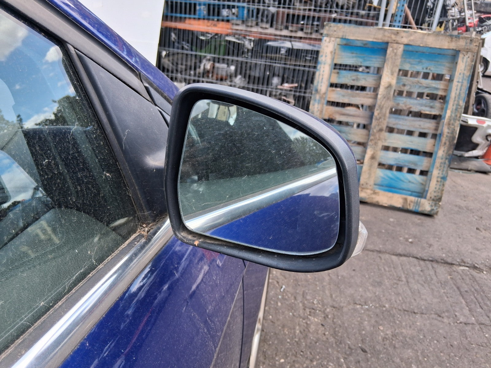 2015 FORD FOCUS MK3 HATCHBACK OS DRIVER SIDE WING MIRROR DEEP IMPACT BLUE MET HF