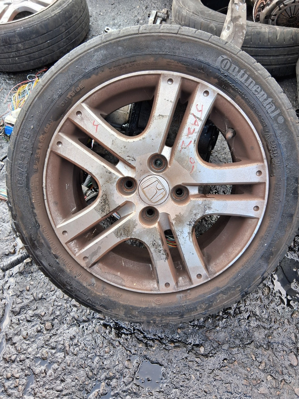 2007 HONDA JAZZ MK2 15 INCH ALLOY WHEEL WITH TYRE 185/55R15