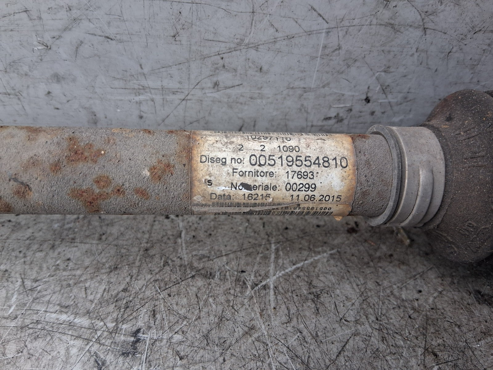 FIAT 500 MK1 2014 NSF PASSENGER SIDE FRONT LEFT DRIVESHAFT 00519554810