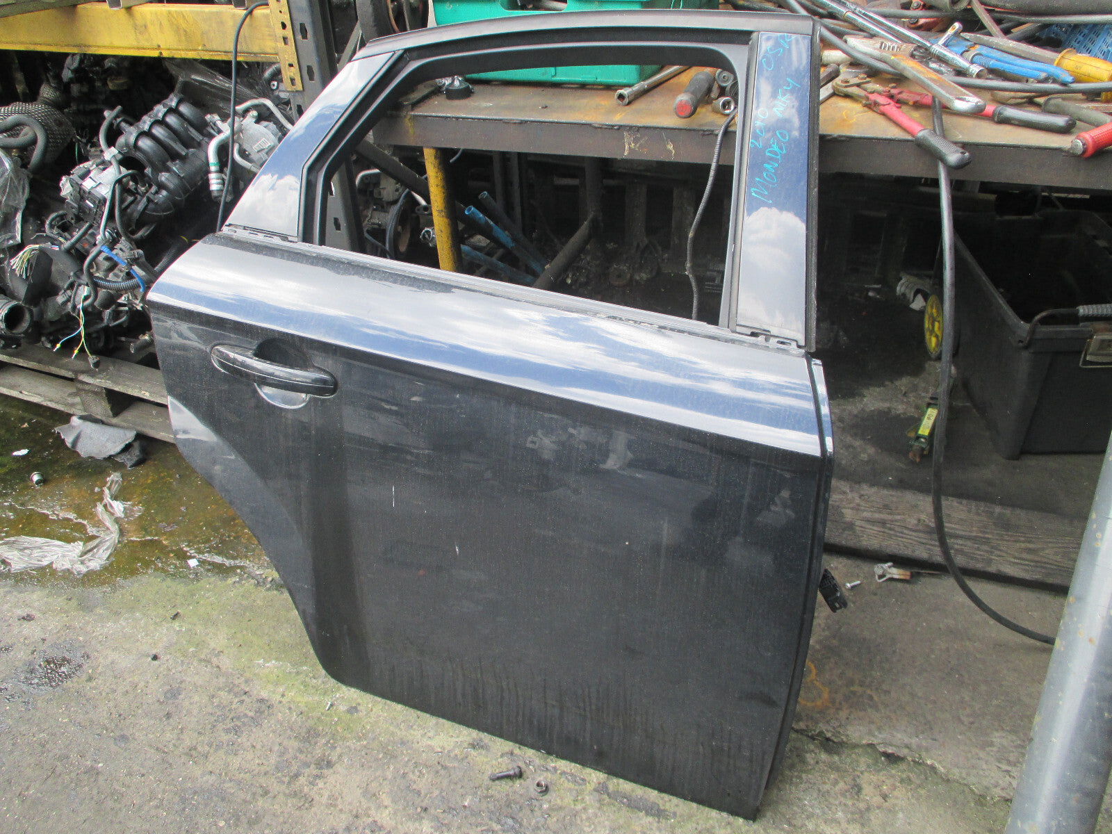 FORD MONDEO MK4 2010 OSR DRIVER SIDE REAR BARE DOOR SHELL BLACK PARTNER