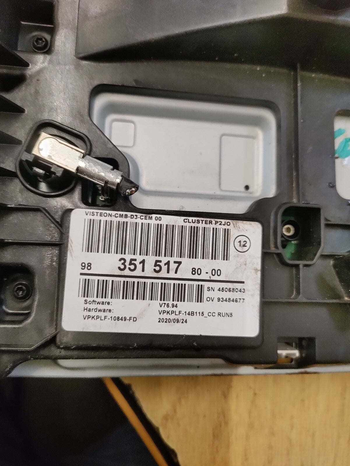VAUXHALL CORSA F 2020 1.2 PETROL INSTRUMENT CLUSTER DIGITAL SPEEDO 9835151780