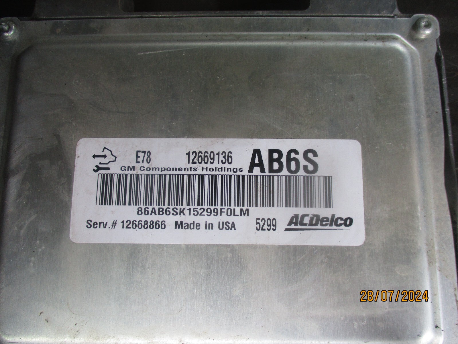 VAUXHALL ZAFIRA C 2016 1.4 PETROL ECU ENGINE CONTROL MODULE 12669136