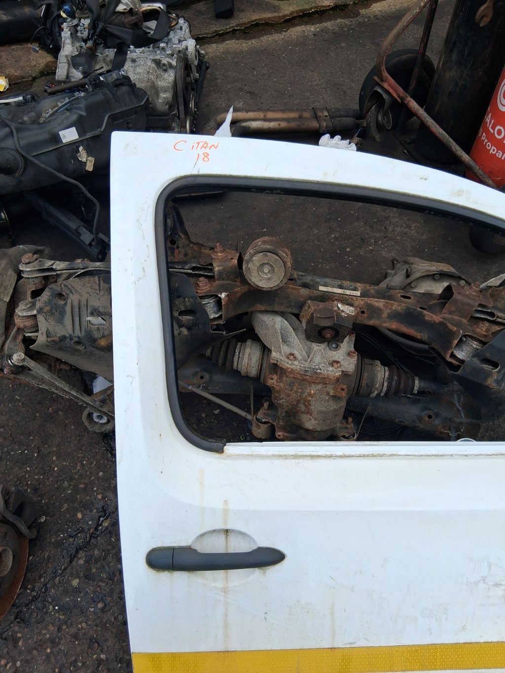 2018 MERCEDES BENZ CITAN W415 OSF DRIVER SIDE FRONT RIGHT BARE DOOR WHITE