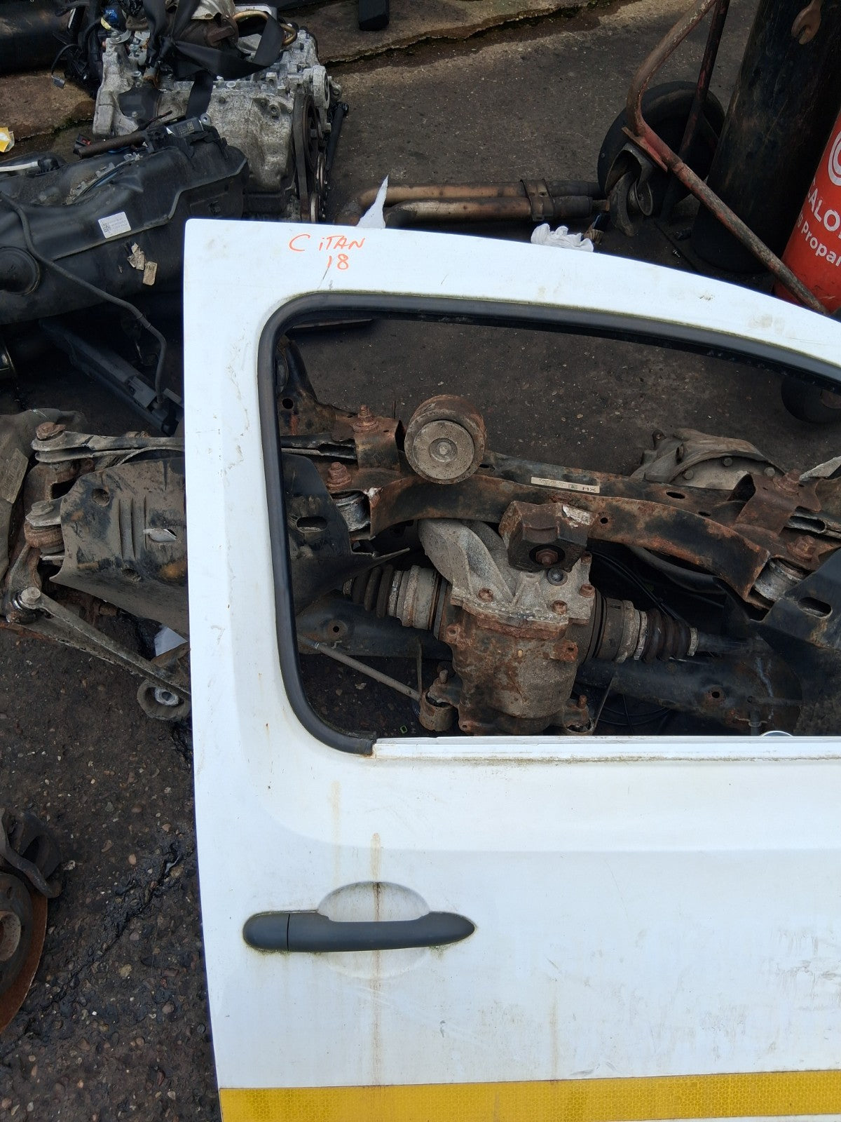 2018 MERCEDES BENZ CITAN W415 OSF DRIVER SIDE FRONT RIGHT BARE DOOR WHITE