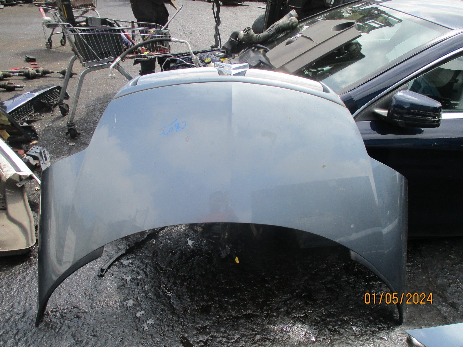 CITROEN C8 MK2 2007 FRONT COMPLETE BONNET HOOD GREY