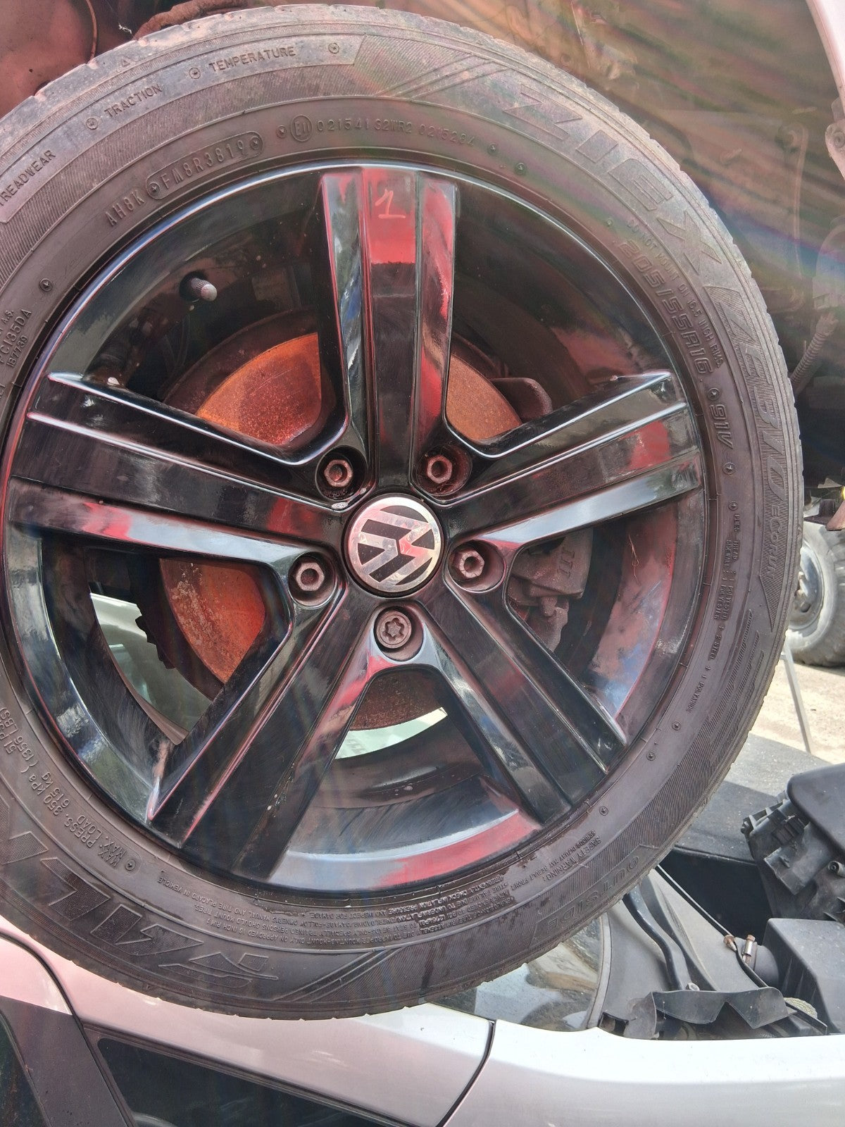 2016 VOLKSWAGEN GOLF MK7 16 INCH ALLOY WHEEL WITH TYRE 205/55R16