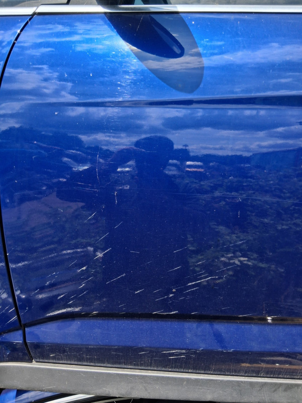 2015 FORD GRAND C MAX MK2 NSF PASSENGER SIDE FRONT LEFT BARE DOOR IMPACT BLUE HE