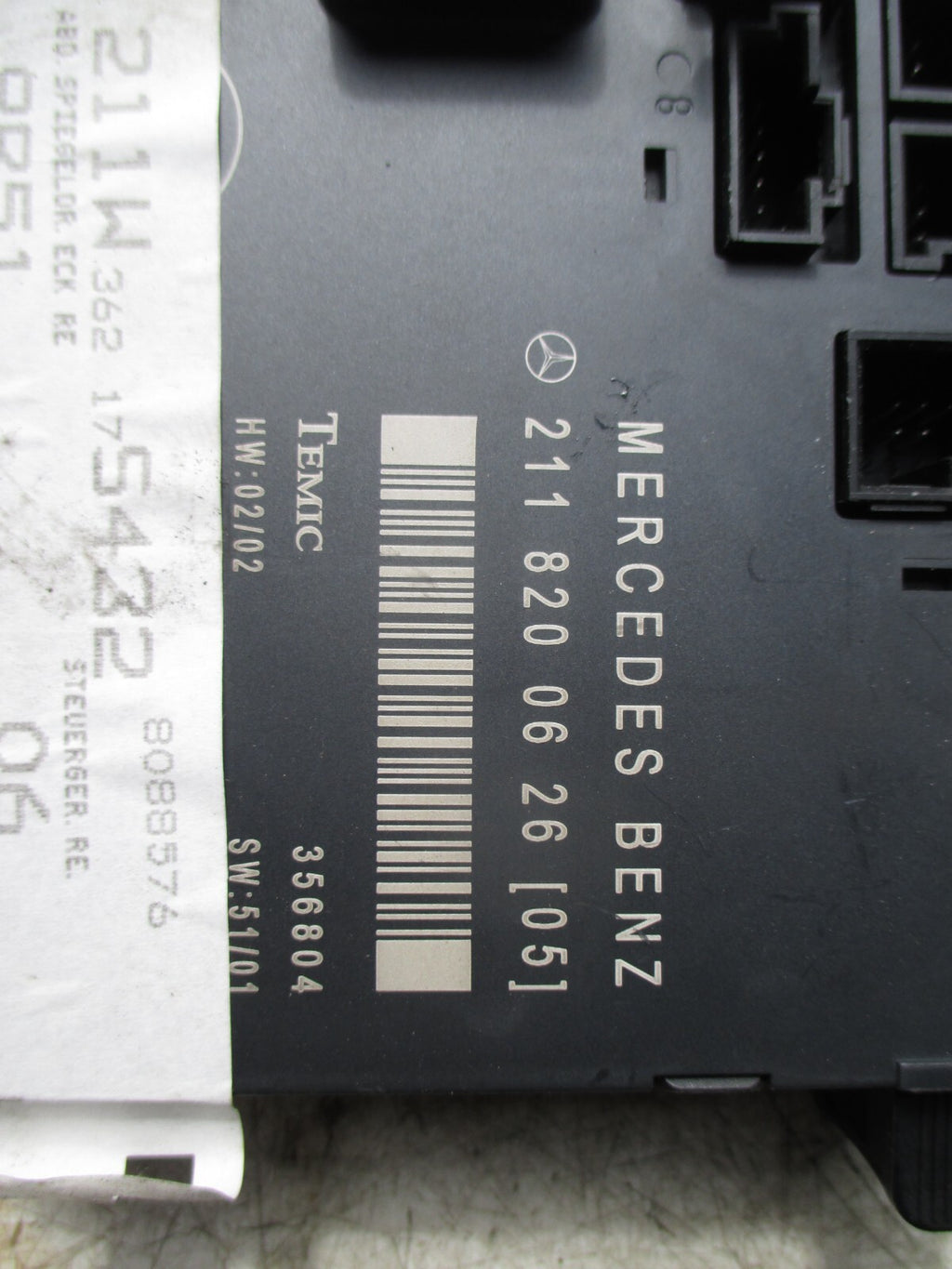 MERCEDES BENZ E CLASS W211 2003 DOOR CONTROL MODULE 2118200626
