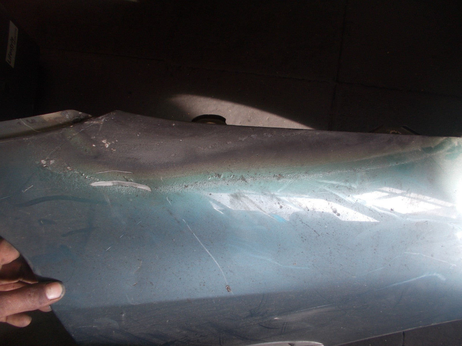 MERCEDES SL R230 2001-2008 OS DRIVER SIDE WING PANEL WITH GRILL BLUE
