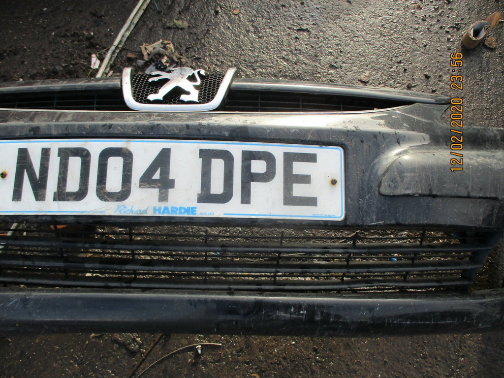 PEUGEOT 607 2004 COMPLETE FRONT PLASTIC BUMPER IN BLACK