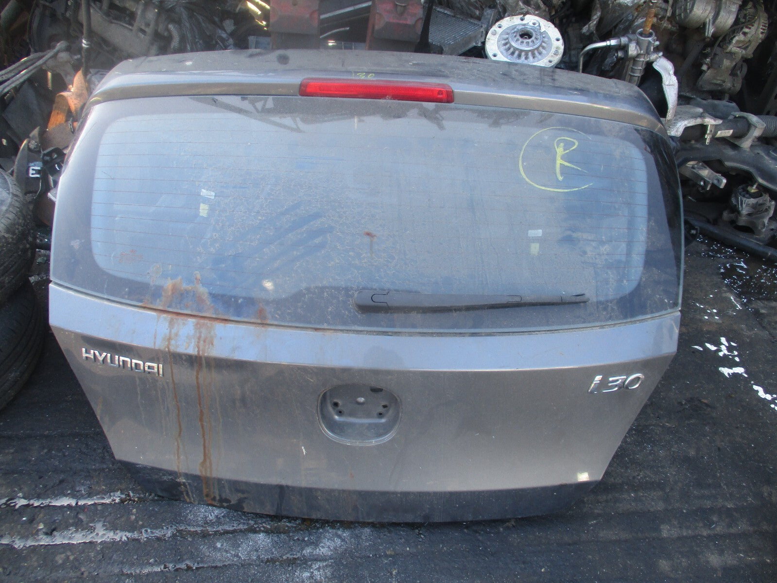 HYUNDAI I30 MK1 2009 REAR BARE TAILGATE BOOTLID STEEL GREY MET 9A