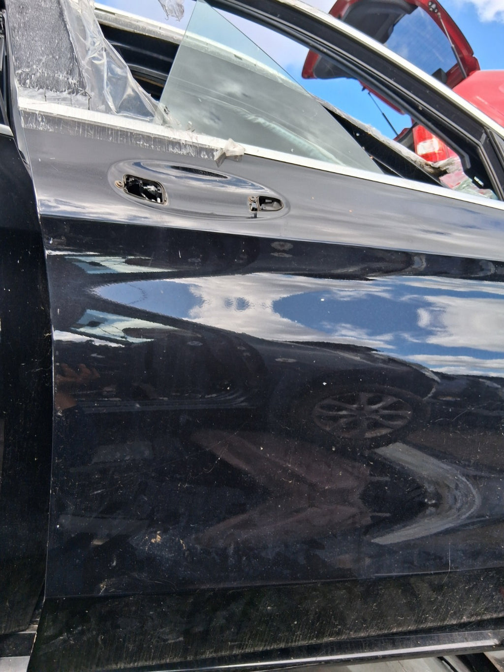 2016 MERCEDES C CLASS W205 OSF DRIVER SIDE FRONT RIGHT BARE DOOR BLACK 197