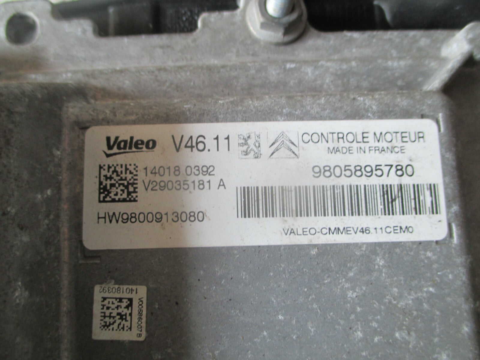 CITROEN DS3 2009-2016 ENGINE CONTROL MODULE 9805895780
