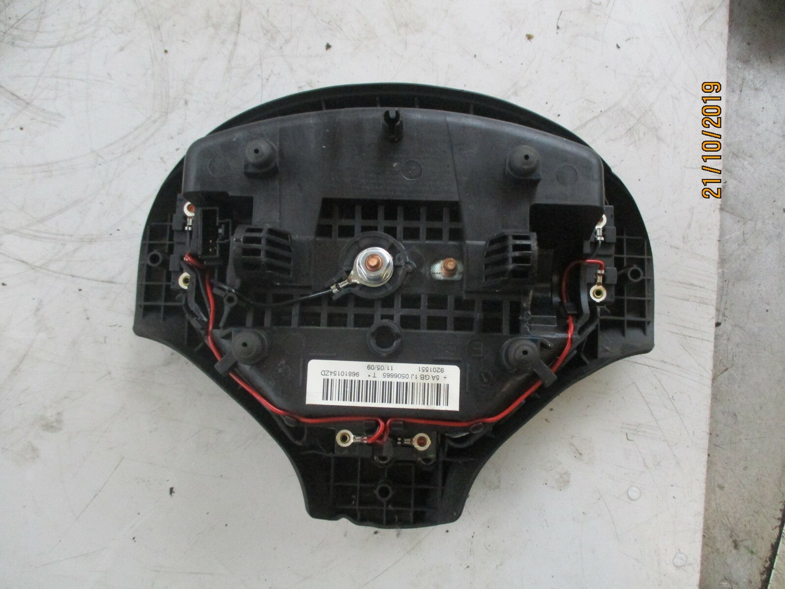 PEUGEOT 308 MK1 STEERING WHEEL AIRBAG SAFETY BAG 96810154ZD