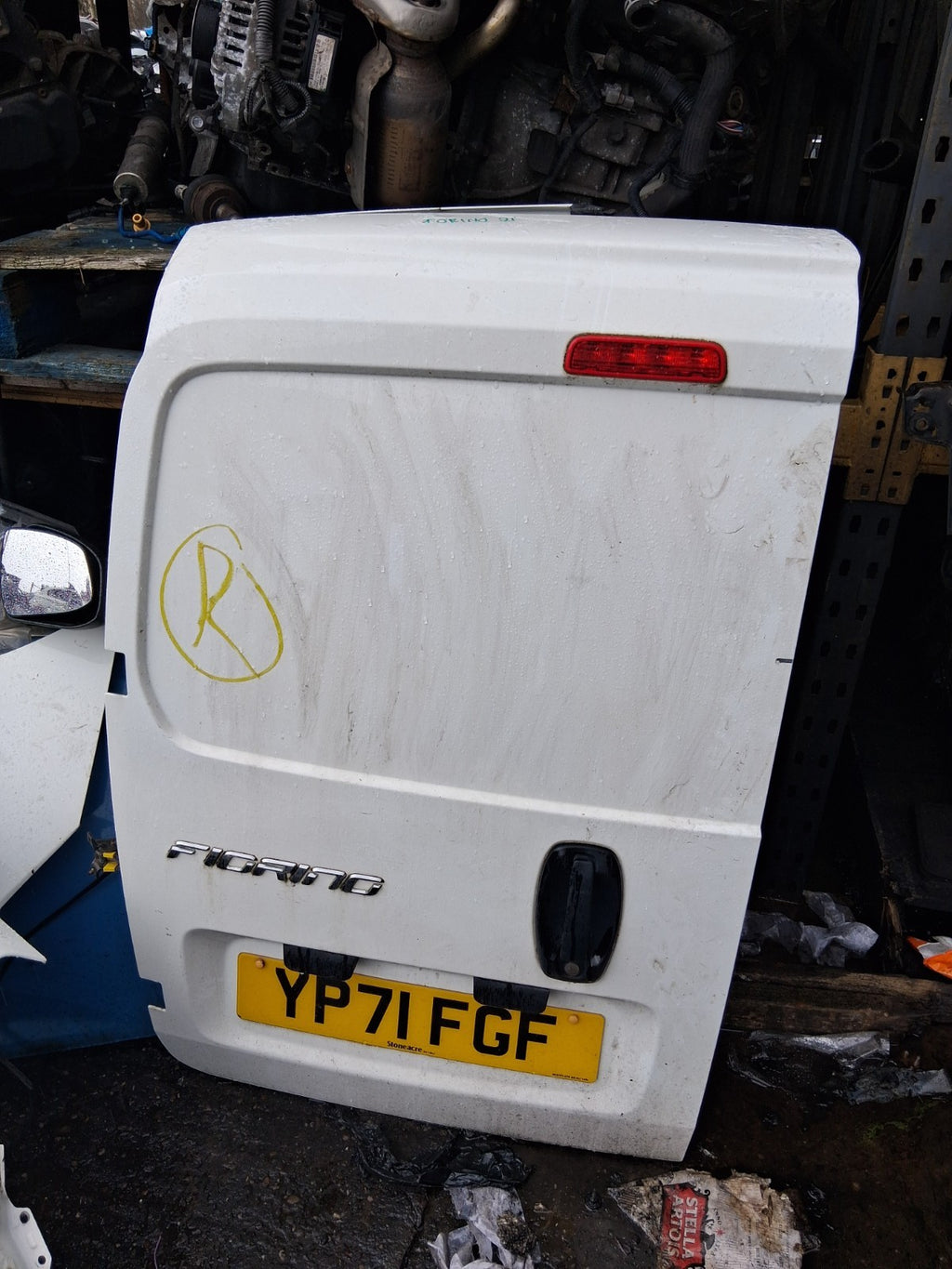 2021 FIAT FIORINO MK3 NSR PASSENGER SIDE REAR LEFT COMPLETE DOOR WHITE