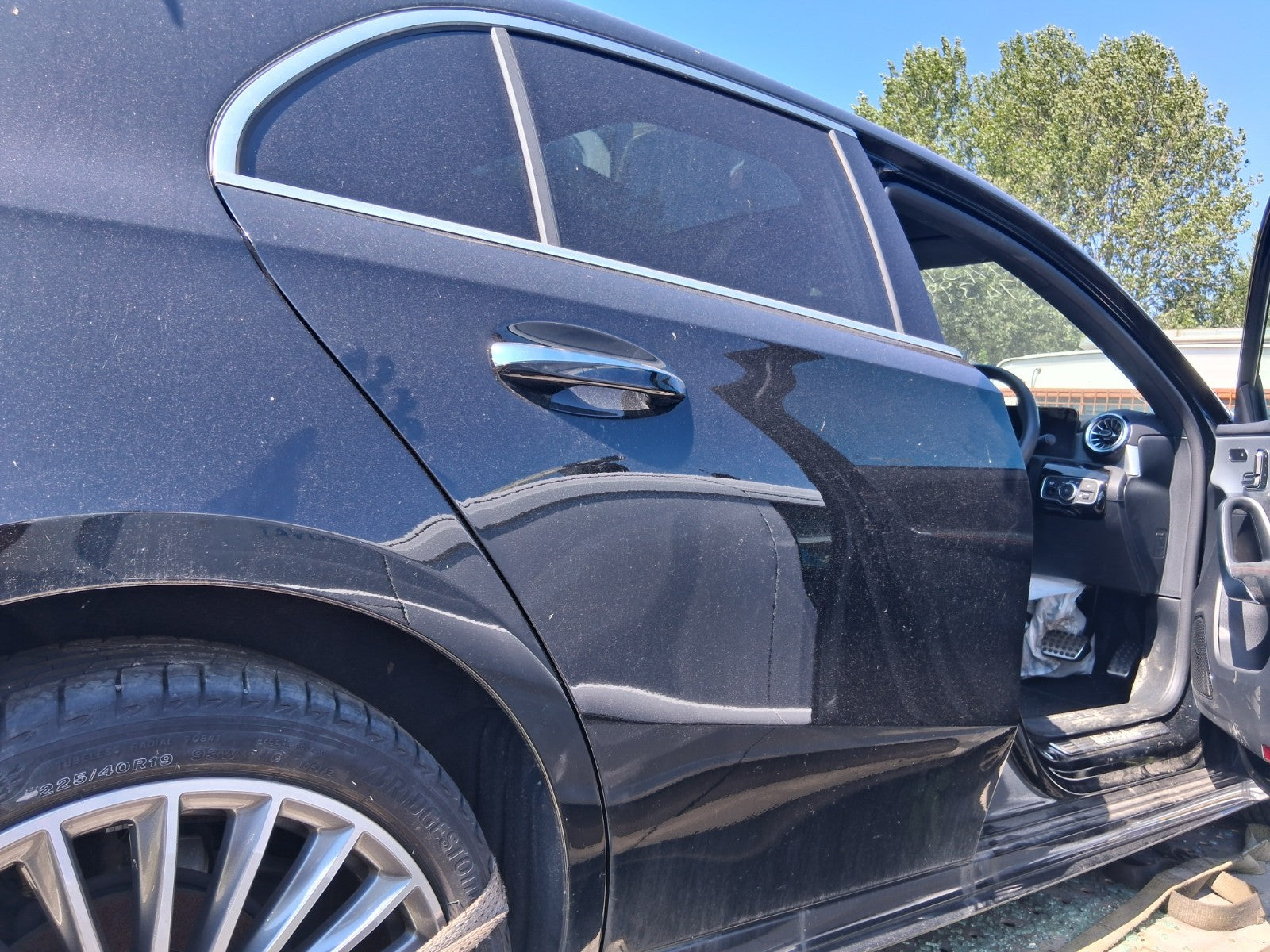 2023 MERCEDES A CLASS AMG W177 HATCH OSR DRIVER REAR BARE DOOR COSMOS BLACK 191