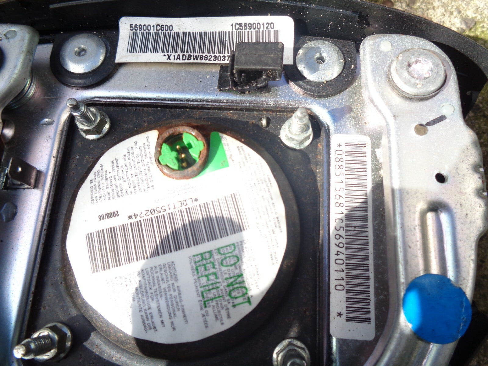 HYUNDAI 2007 GETZ 1.4 L PETROL STEERING WHEEL AIRBAG 569001C600