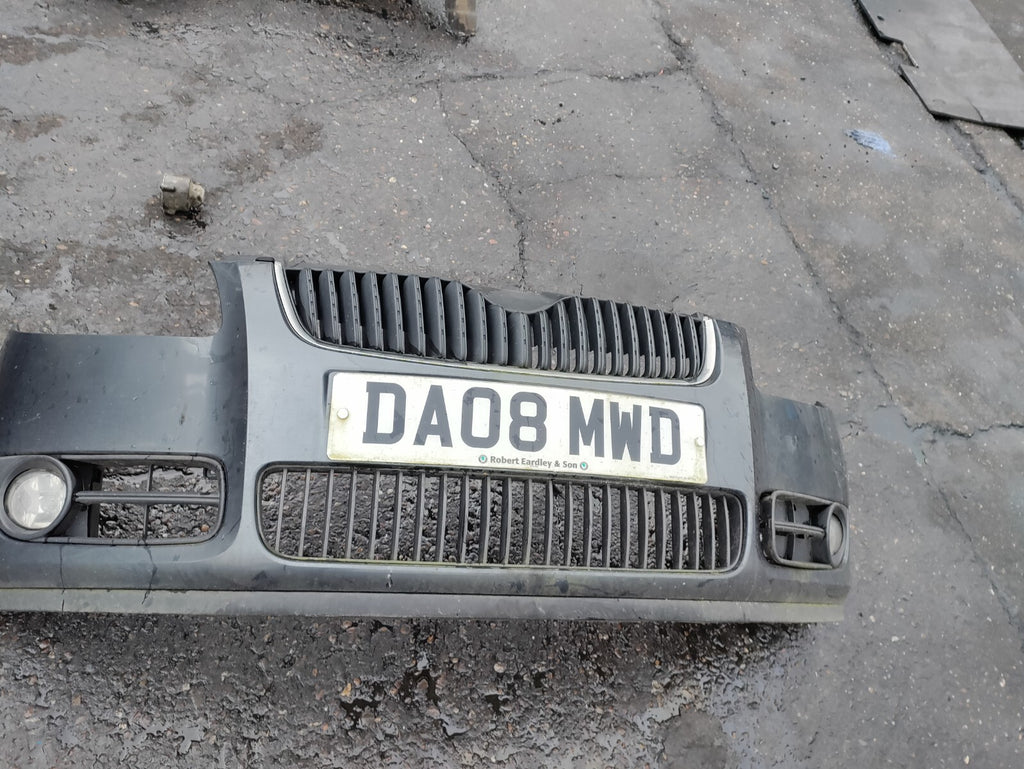 2009 SKODA FABIA MK2 FRONT COMPLETE BUMPER GREY